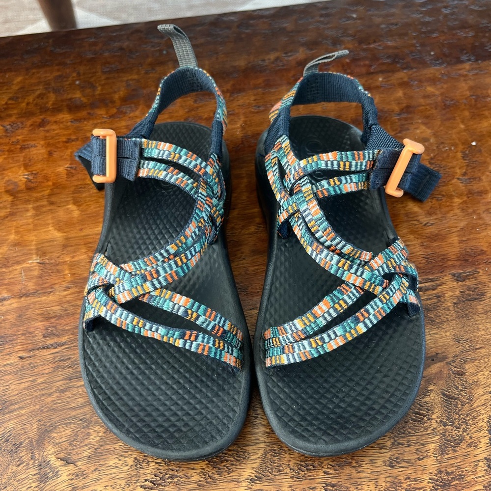 Kids size 13 chacos with Striped Pattern
